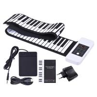 Portable Silicon 88 Keys Hand Roll Up Piano Electronic USB Keyboard Loud Speaker with One Pedal Outdoorfree