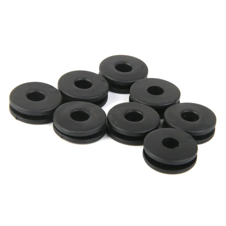 12pcs Black Rubber Side Cover Grommets 17mm/24mm For Motorcycles Car Auto