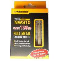 Nitecore NWS10 120เดซิเบลกลางแจ้งฉุกเฉินช่วยชีวิตนกหวีดช่วยชีวิตไทเทเนียมอัลลอยด์ความปลอดภัย &amp; ชุด Survival มาก Light อุปกรณ์เสริมน้ำหนัก