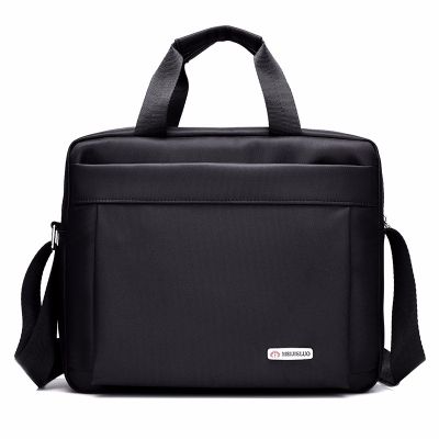 กระเป๋าถือกันน้ำผู้ชายกระเป๋าธุรกิจทำงานกระเป๋าสะพายไหล่คาดลำตัวกระเป๋าใส่แล็ปท็อปอเนกประสงค์แบบพกพา (สีดำ)