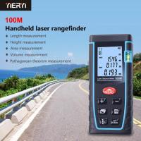 yieryi New 100M rangefinder Professional Digital Laser Distance Meter Handheld Diastimeter Tape Measure Area/volume M/Ft/in