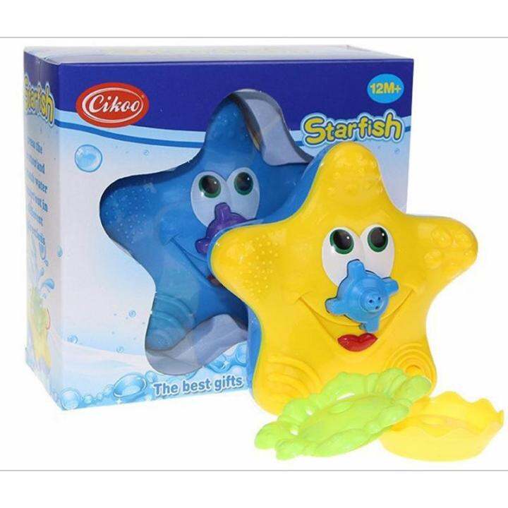 baby-bath-splash-spray-toy-starfish-rotate-squirter-for-swimming-pool-bathtub-random-color