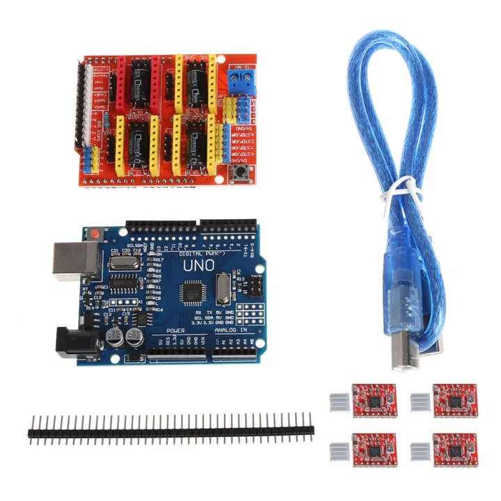 CNC Shield V3 3D Printer+4xA4988 Driver +UNO R3 For Arduino w/USB Cable ...
