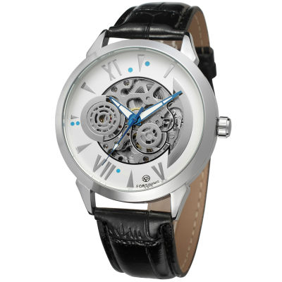 สำหรับผู้ชายนาฬิกาข้อมือบุรุษนาฬิกาข้อมือด้วย FSG8083M3S5กล่องของขวัญ (สีดำ/สีเงิน)