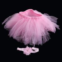 Woodrowo I.j Shop  LALANG Baby Newborn Princess Tutu Skirt Headband Set Infant Costume Outfit Photography Props (Pink)