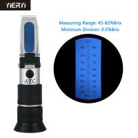 Yieryi มือถือ B rix Meter Refractometer 45-82% น้ำผึ้งน้ำตาล Refractometer ส่วนขั้นต่ำ 0.5% B rix ATC Refractometer