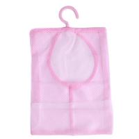 hang qiao shop LALANG Home Storage Hanging Bag Mesh Net Organiser Pink