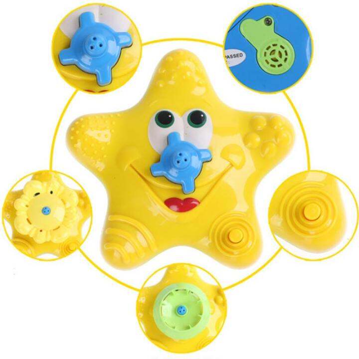 baby-bath-splash-spray-toy-starfish-rotate-squirter-for-swimming-pool-bathtub-random-color