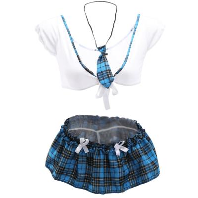 ชุดชั้นในเซ็กซี่ Babydoll เสื้อชุดนักเรียนผู้หญิงไปโรงเรียนเย้ายวน &amp; เสื้อผ้าเร้าอารมณ์ ROK Mini
