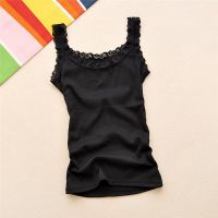 Honnyzia Shop LALANG Fashion Women Lace Tank Top Sleeveless Shirt Vest (Black)