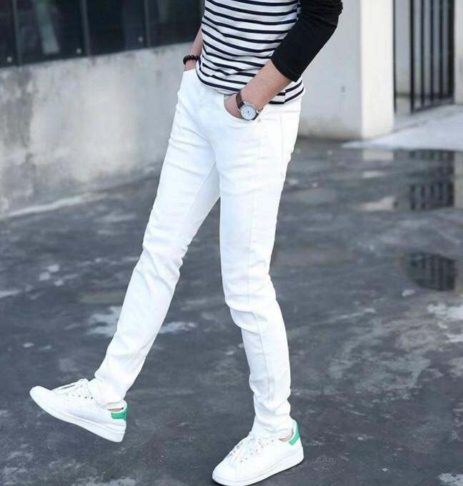 Boohoo Super Skinny Micro Texture Suit Pants in White for Men | Lyst UK