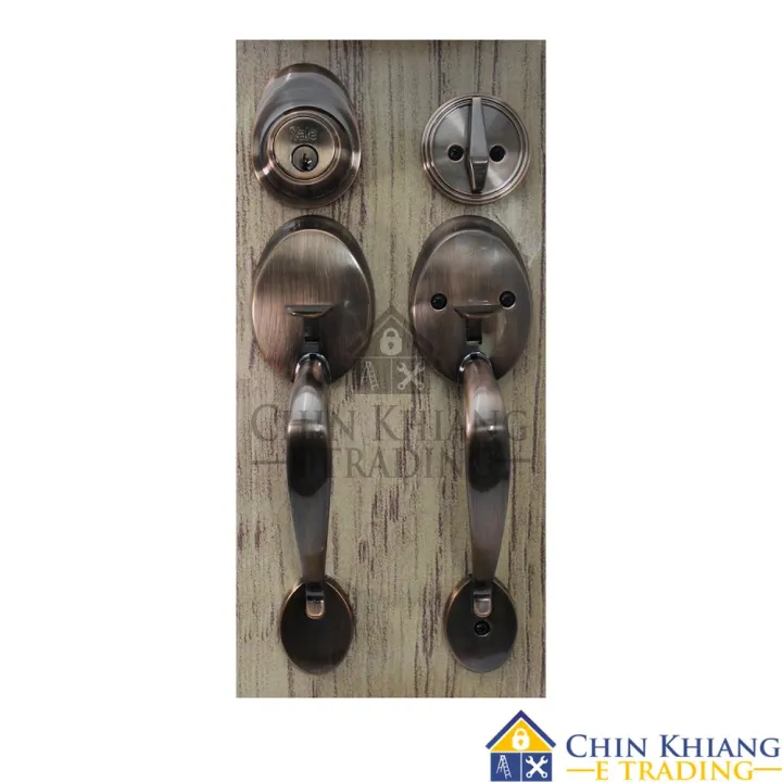 Yale 5588/US11 Series Tubular Double Door Entrance Handlesets Antique