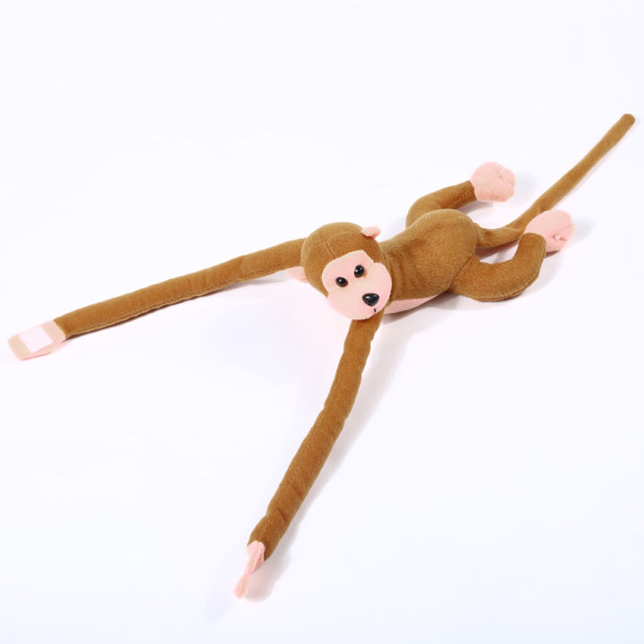 60cm-hanging-monkey-long-arm-plush-baby-toys-coffee