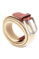 Honnyzia Shop LALANG Mens Elastic Woven Belt (Light Khaki)