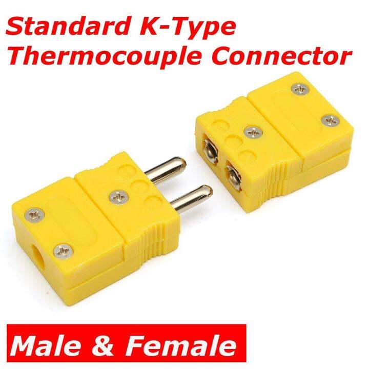 Standard KType Connector Set 2pcs Pair Male & FemaleThermocouple Wire