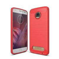 ทนทานเกราะปกหลังสำหรับMotorola Moto Z2 เล่นซิลิโคนTPUโทรศัพท์Caseคาร์บอนไฟเบอร์เนื้อแปรงเชลล์ต่อต้านเคาะเต็มคุ้มครองโทรศัพท์ปลอก