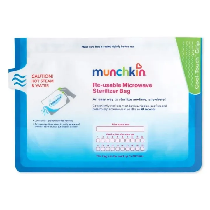 Munchkin Steam Guard™ Microware Sterilizer Bags 6 Packs Lazada