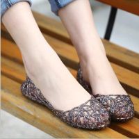 Woodrowo I.j Shop  LALANG New Women Sandals Hollow-out Flat Shoes Summer Jelly Shoes Black