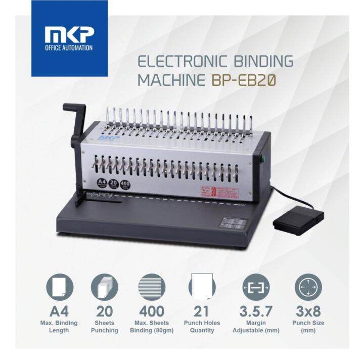 MKP BPEB20 ELECTRONIC BINDING MACHINE 20 SHEETS Paper Comb Binding Machine Lazada