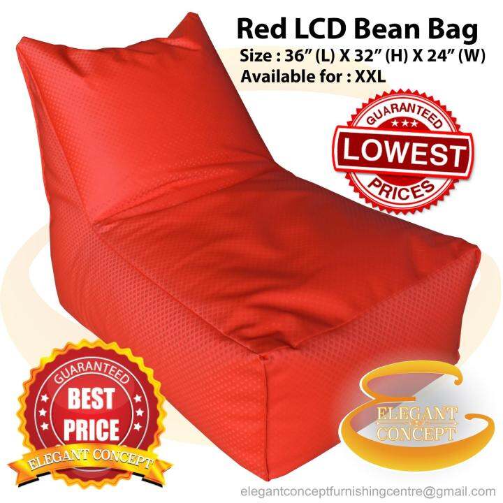(Limited Stock) Highly Durable Synthetic Leather (Red) XXL Bean Bag