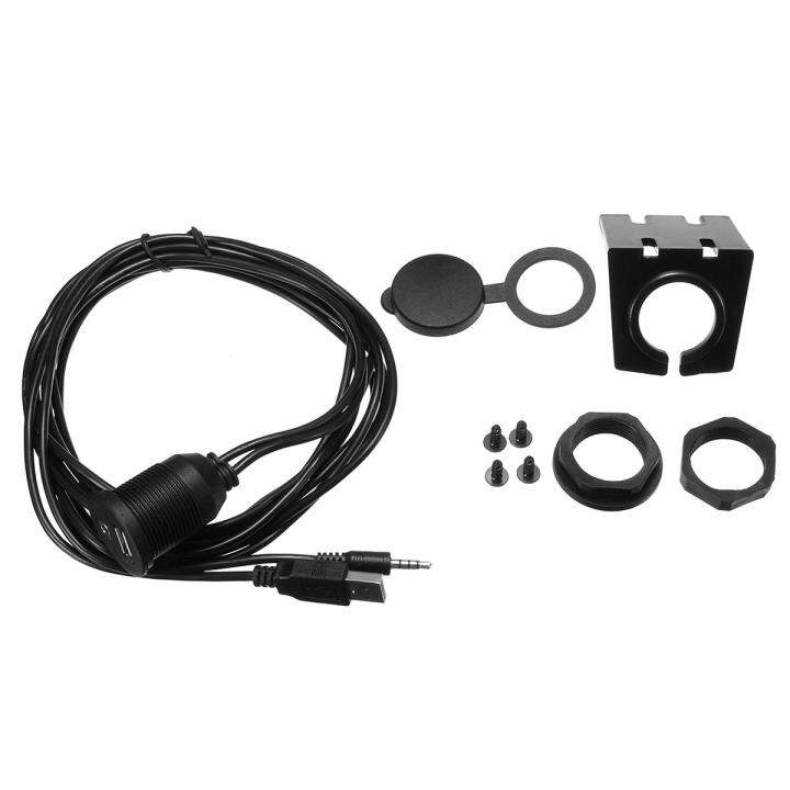 3.5mm USB Audio Cable Car Dash Panel Board Extension AUX In Input
