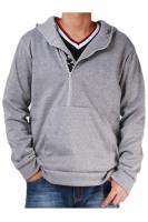 Honnyzia Shop LALANG Men Casual Hoodies Outwear Slim Fit Jacket Light Grey