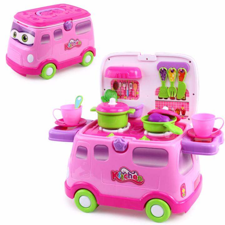 2 in 1 Ride On Food Truck Kitchen Play Set toys for girls Lazada