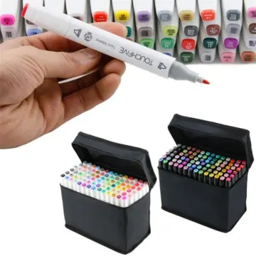 finenolo Dual Tip Art Markers, Alcohol Brush Markers Set for