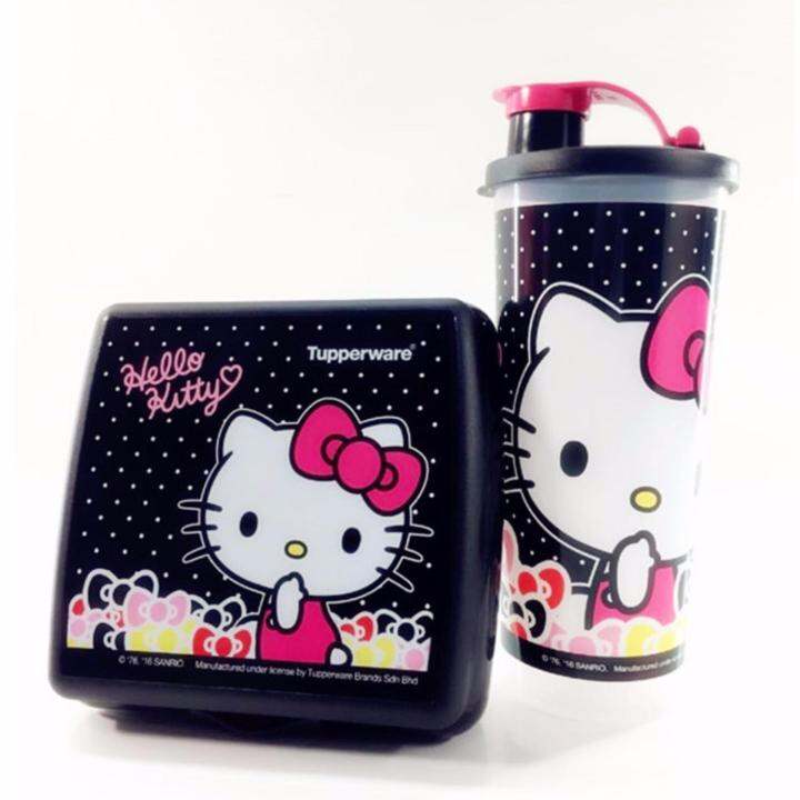Tupperware Hello Kitty Lunch Box Set (Black) Lazada
