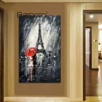 Paris Scenery Painting Hand Painted Abstract Oil Painting Modern Home Wall Decoration