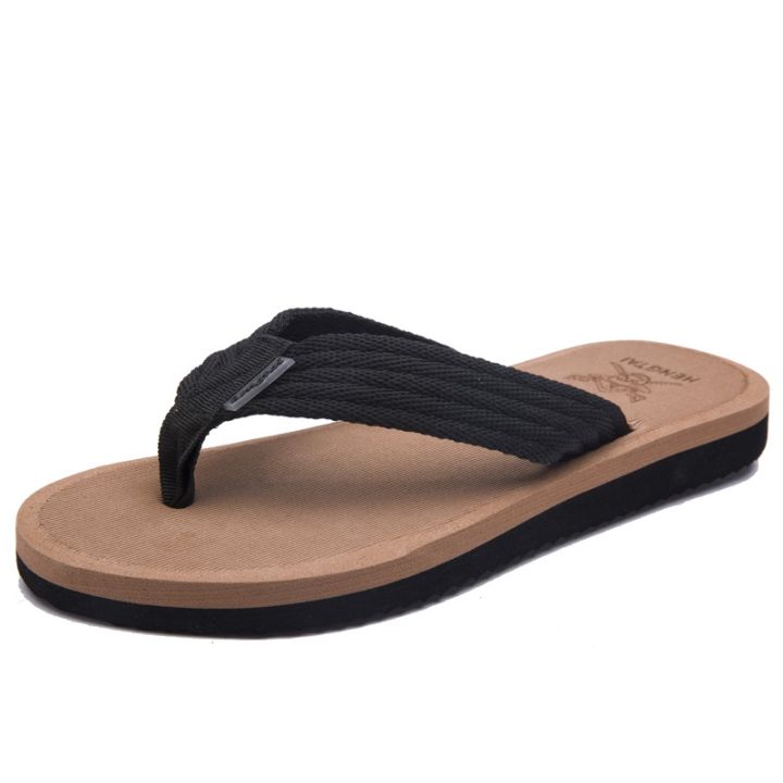 zoqi-แฟชั่นของผู้ชาย-flip-flops-รองเท้าแตะชายหาดฤดูร้อน-สีน้ำตาล
