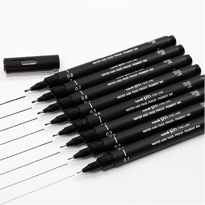 Uni Pin Fineliner Drawing Pen – Full Range Set of 23 Grades
