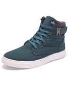 Honnyzia Shop LALANG Casual Men High Cut Canvas Shoes Sneakers Sports Green