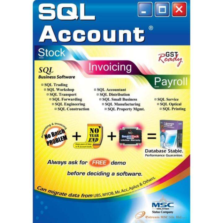Sql financial accounting software lazada