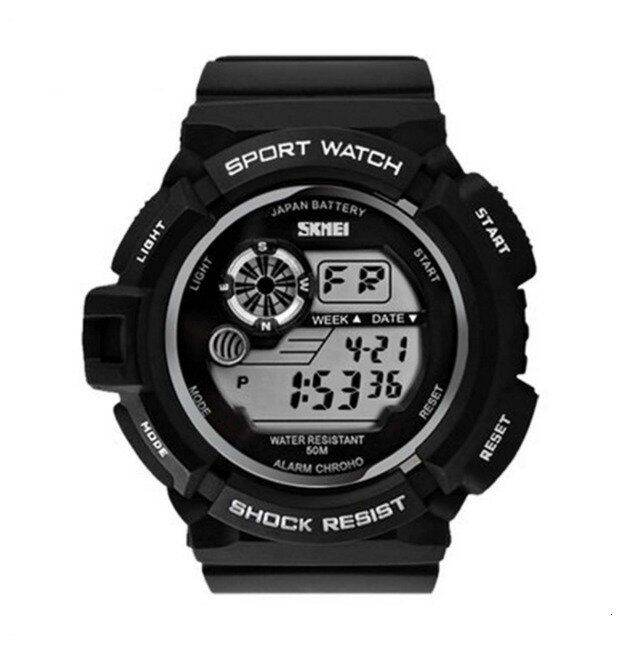 Skmei 0939 men s military digital date calendar led sports watch black