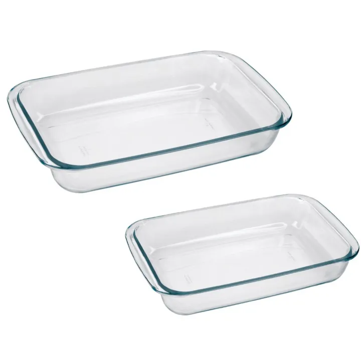 Marinex Rectangular Borosilicate Glass Roaster / Ovenware / Serveware