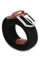 QianXing Shop LALANG Mens Elastic Woven Belt (Black)