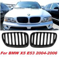 เครื่องดูดควันคู่หน้าซ้ายและขวากีฬาไตตะแกรงกระจังหน้าสำหรับ BMW X5 E53 2004-2006