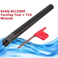 เครื่องตัดบาร์ยึดอุปกรณ์เจาะ SCLCR09 S16Q 16X180มม. พร้อมประแจ T15สำหรับ CCMT09T3