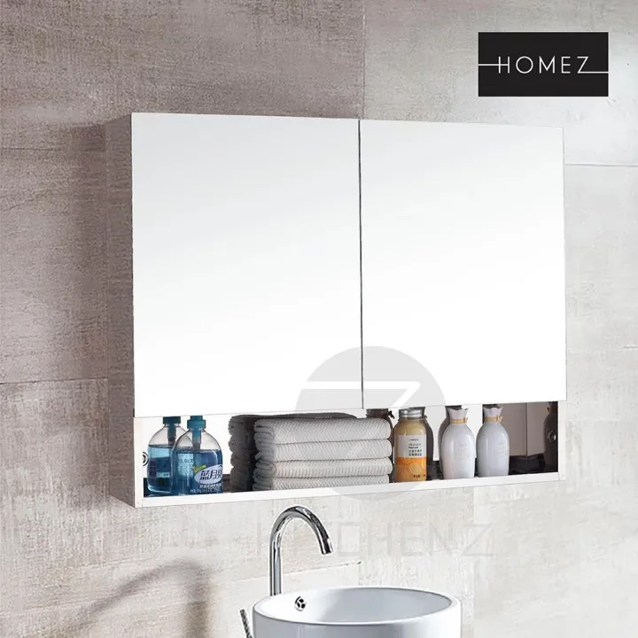 Homez Bathroom Mirror Cabinet 7093 100, Stainless Steel Bathroom Mirror Cabinet Singapore