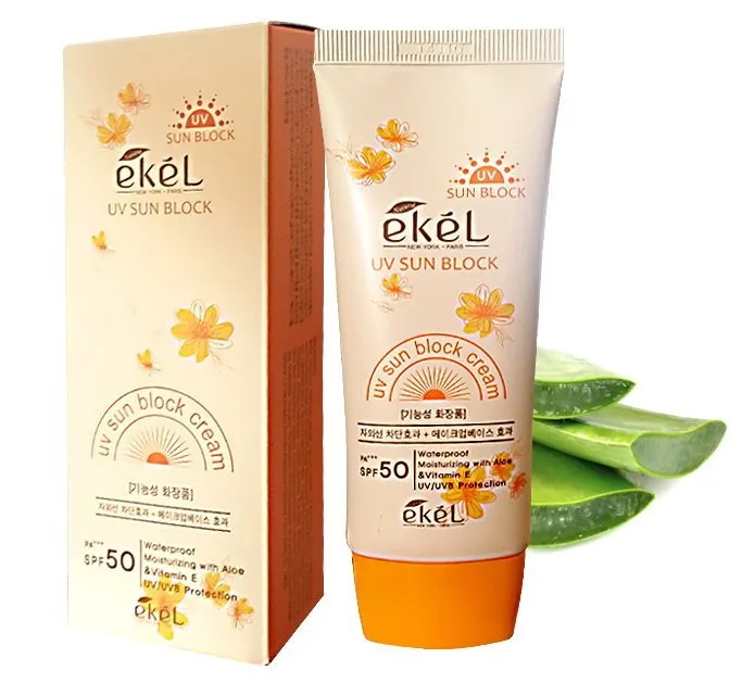 Ekel UV Sun Block Cream SPF 50 PA+++ 70ML Waterproof Moisturizing With ...