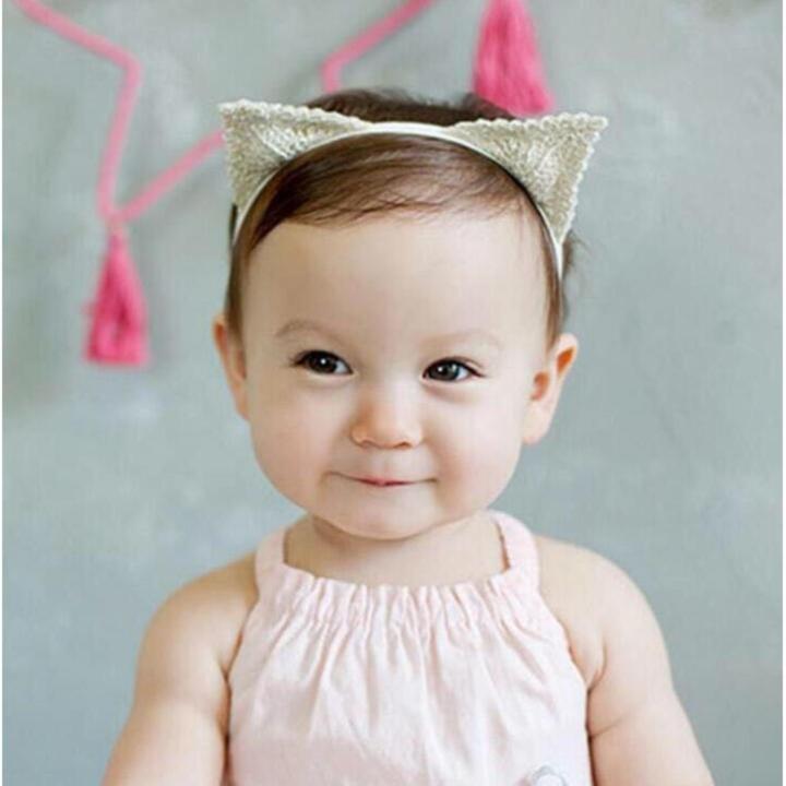 SSA Korean Fashion Baby Knitted Cat Ear Gold HEadband Girls Hair Band Head  Wrape Infant Hair Accessories | Lazada