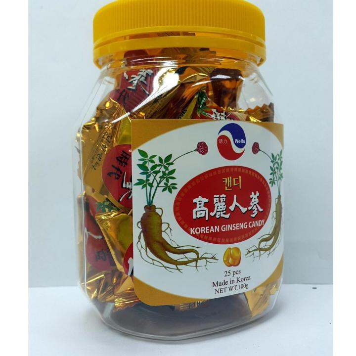WELLS KOREAN GINSENG CANDY 100G Lazada