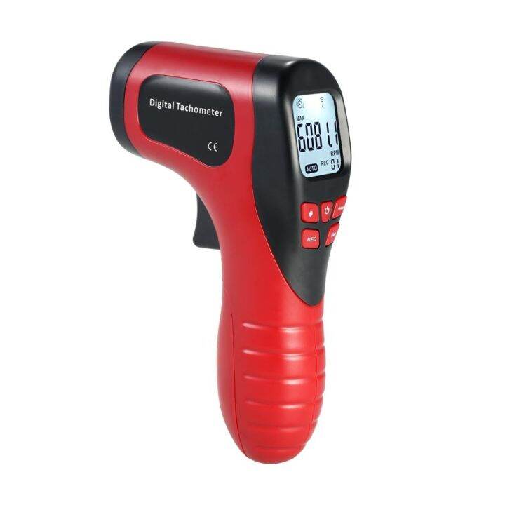 Handheld Digital LCD Photo Tachometer Laser NonContact Tach Range 2.599999RPM Motor Speed