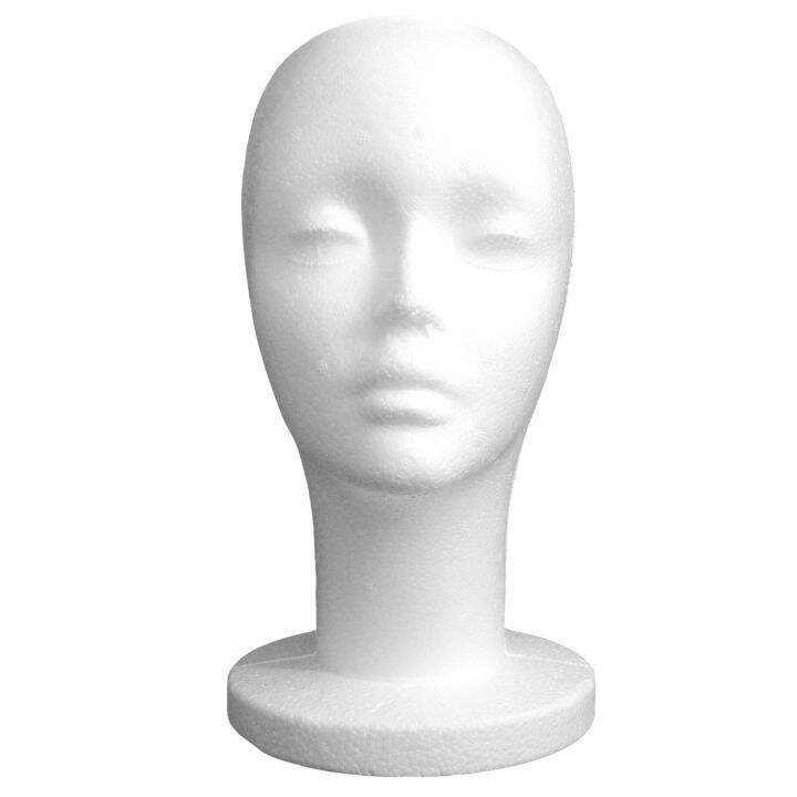 Female Styrofoam Mannequin Manikin Head Model Foam Wig Hair Hat Glasses