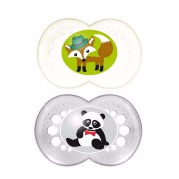 Mam Original Pacifier Soother - Panda Fox (twin Pack 6m+) 