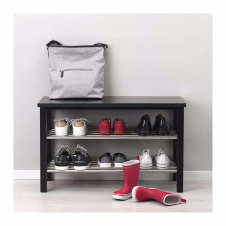 IKEA Tjusig Shoes Rack, Shoes Storage, Shoes Shelf With Bench 81x50cm