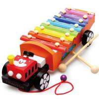 360WISH รถไฟของเล่นสำหรับเด็ก Glockenspiel ทำจากไม้8โน้ต (ส่งออก)