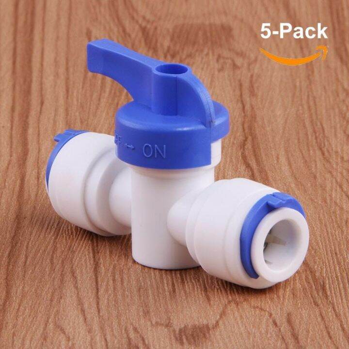 5pcs OD Tube Controlled Ball Valve PE Pipe Quick Connect Fitting Hose