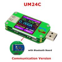 RUIDENG UM24/UM24C USB 2.0หน้าจอสีLCD ตัวทดสอบแรงดันมิเตอร์ปัจจุบัน